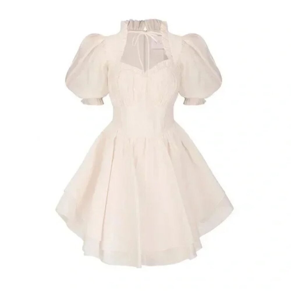NWT Selkie Strawberry Milk Portrait of a Lady Dress Silk Organdy S